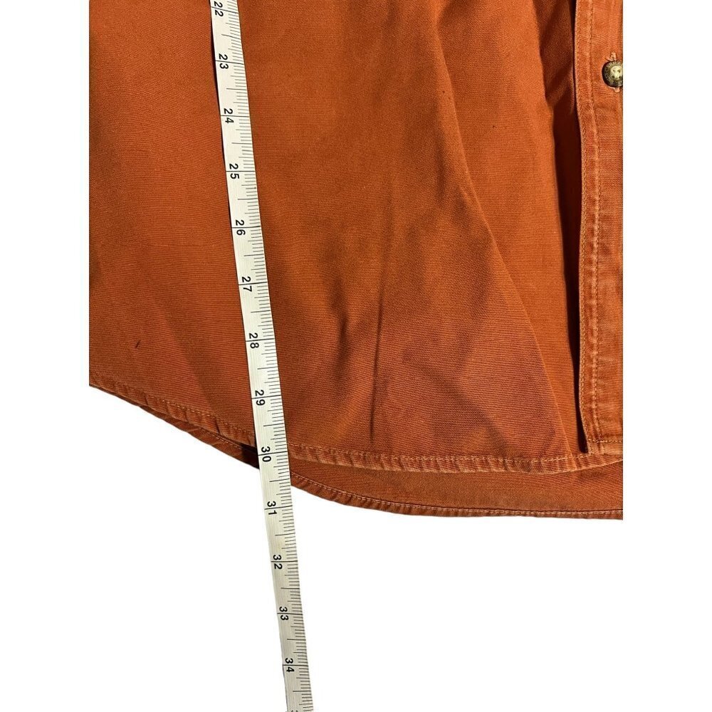 Carhartt Men's Button Orange Short Sleeve Shirt - Picture 5 of 5